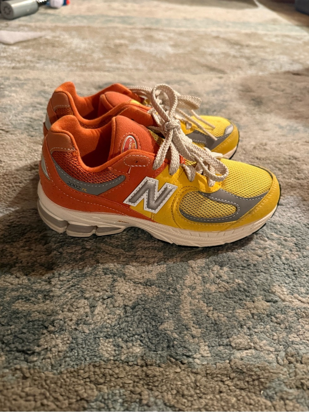 New Balance Kids Yellow & Orange Mesh Lace-Up Sneakers